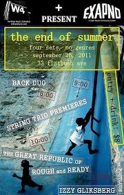 Poster for w4 Presents End of Summer Concert