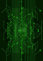 Glowing Circuit Image