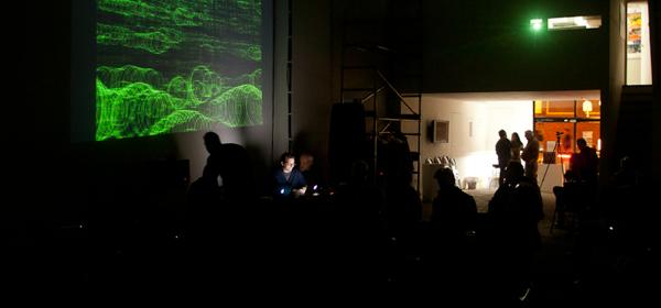 A projection at the 100xJohn Festival